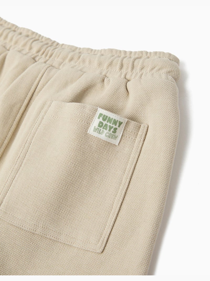 Short molleton texturé, MO Fashion Beige - Kiabi