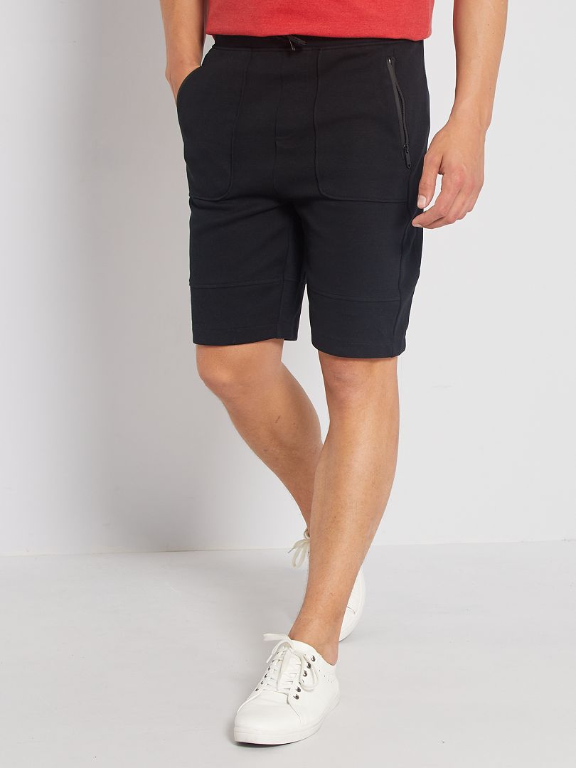 Short molletonné sportswear noir - Kiabi