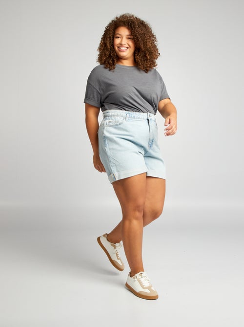 Short mom à taille élastiquée - Kiabi