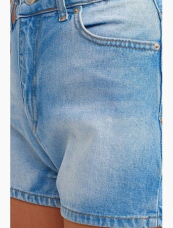 Short mom en denim de coton taille haute dilvin