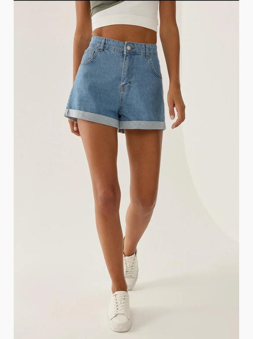 Short mom fit à revers hiccup - Kiabi Short mom fit à revers hiccup - Kiabi