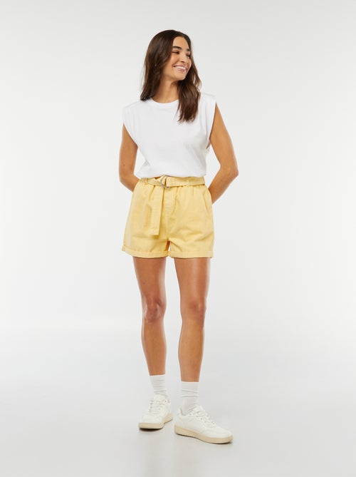 Short Paperbag avec ceinture - Kiabi