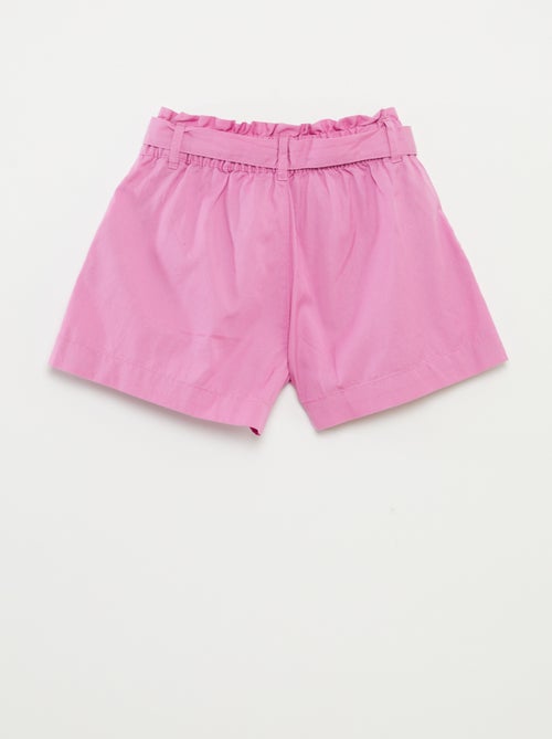 Short paperbag avec ceinture - Kiabi