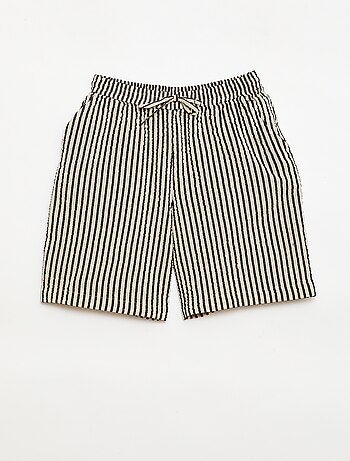 Short rayé avec cordons de serrage