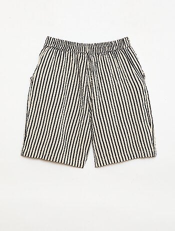 Short rayé avec cordons de serrage