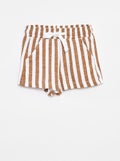 Short rayé en baby french terry Blanc - Kiabi