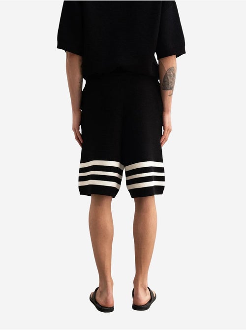 Short rayé en maille pour homme avec taille à cordon giesto - Kiabi