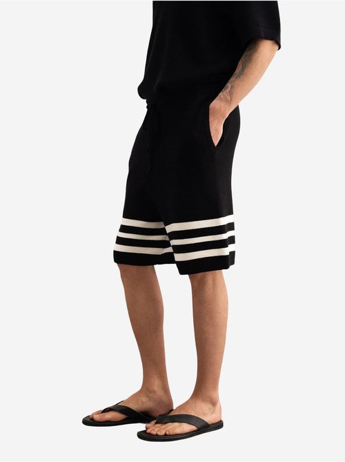Short rayé en maille pour homme avec taille à cordon giesto - Kiabi