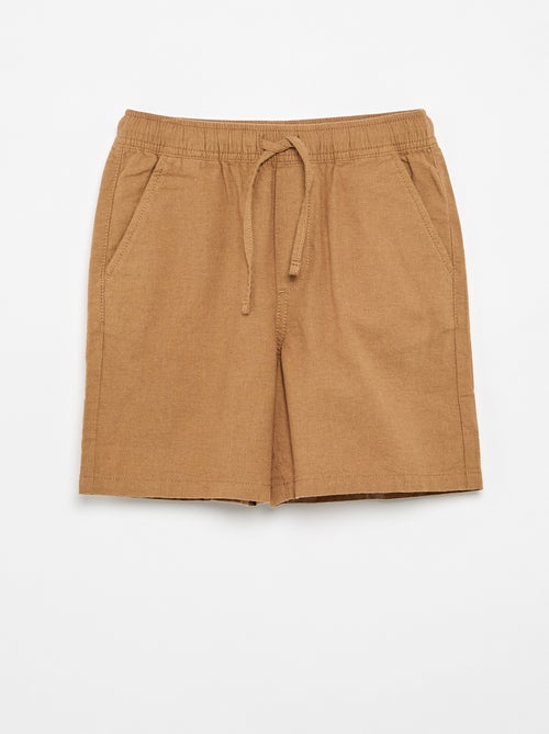 Short rayé léger en lin mélangé - Kiabi