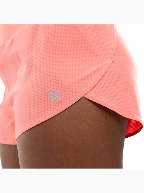 Short running double couche femme fitness femme alloy coral - Kiabi