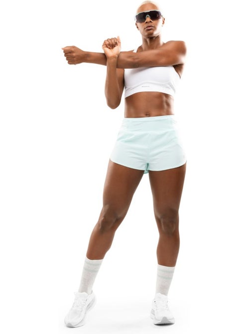 Short running double couche femme fitness femme alloy mint - Kiabi