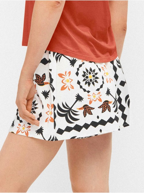 Short silhouette évasée imprimé tropical - Kiabi