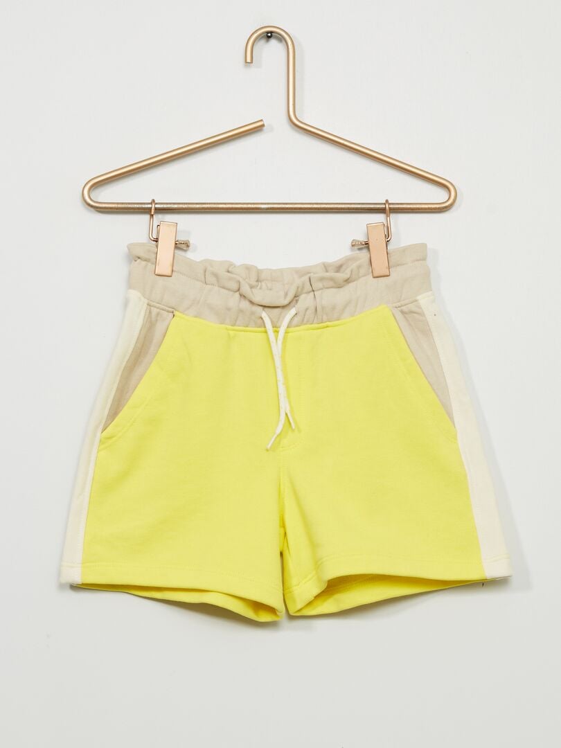 Short sportswear jaune - Kiabi