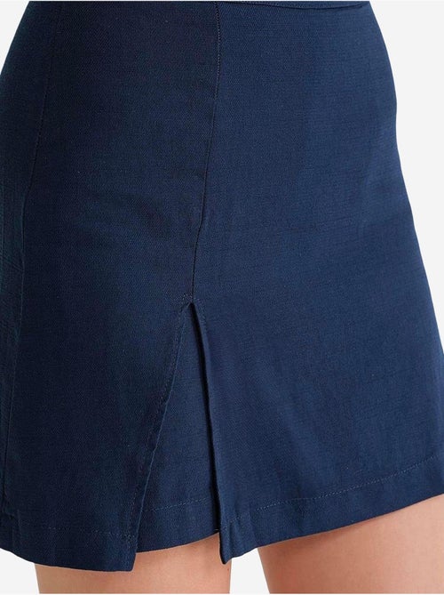 Short taille haute à ceinture et fente sur le devant mixray - Kiabi