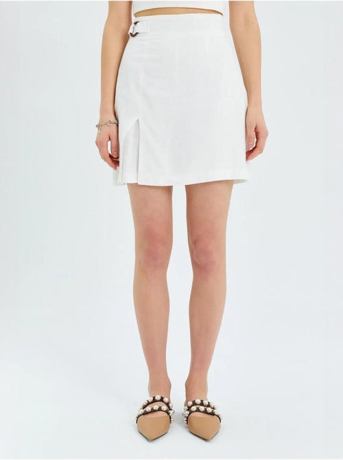 Short taille haute à ceinture et fente sur le devant mixray - Kiabi