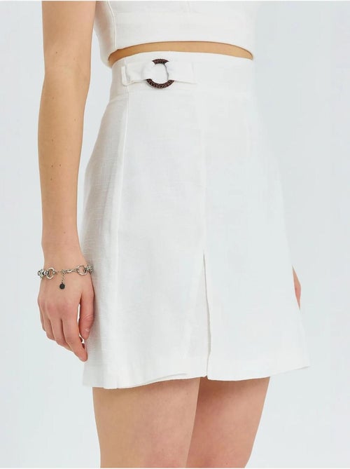 Short taille haute à ceinture et fente sur le devant mixray - Kiabi
