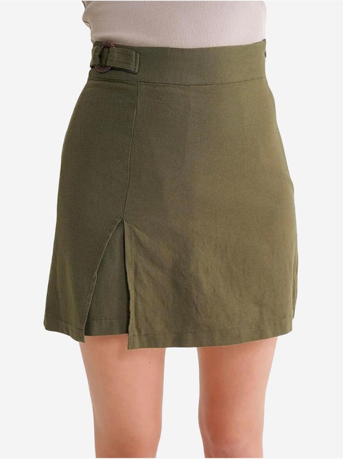 Short taille haute à ceinture et fente sur le devant mixray - Kiabi