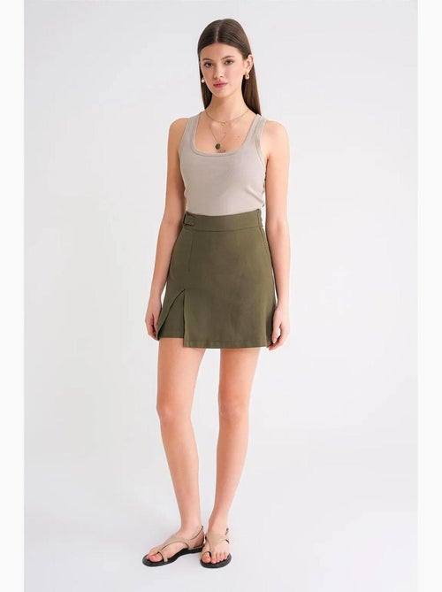 Short taille haute à ceinture et fente sur le devant mixray - Kiabi