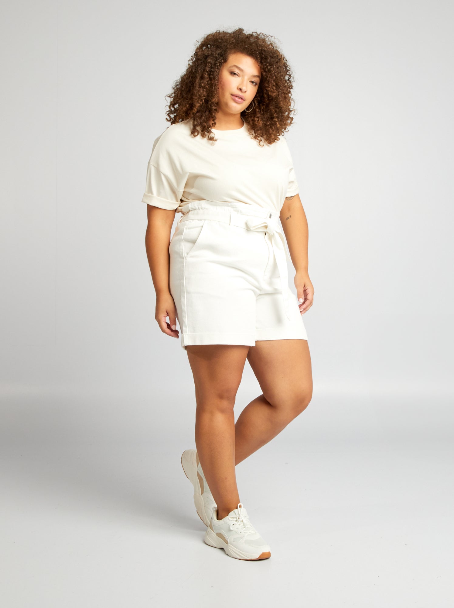 Short grande taille femme Bermuda pantacourt grande taille taille 56 Kiabi