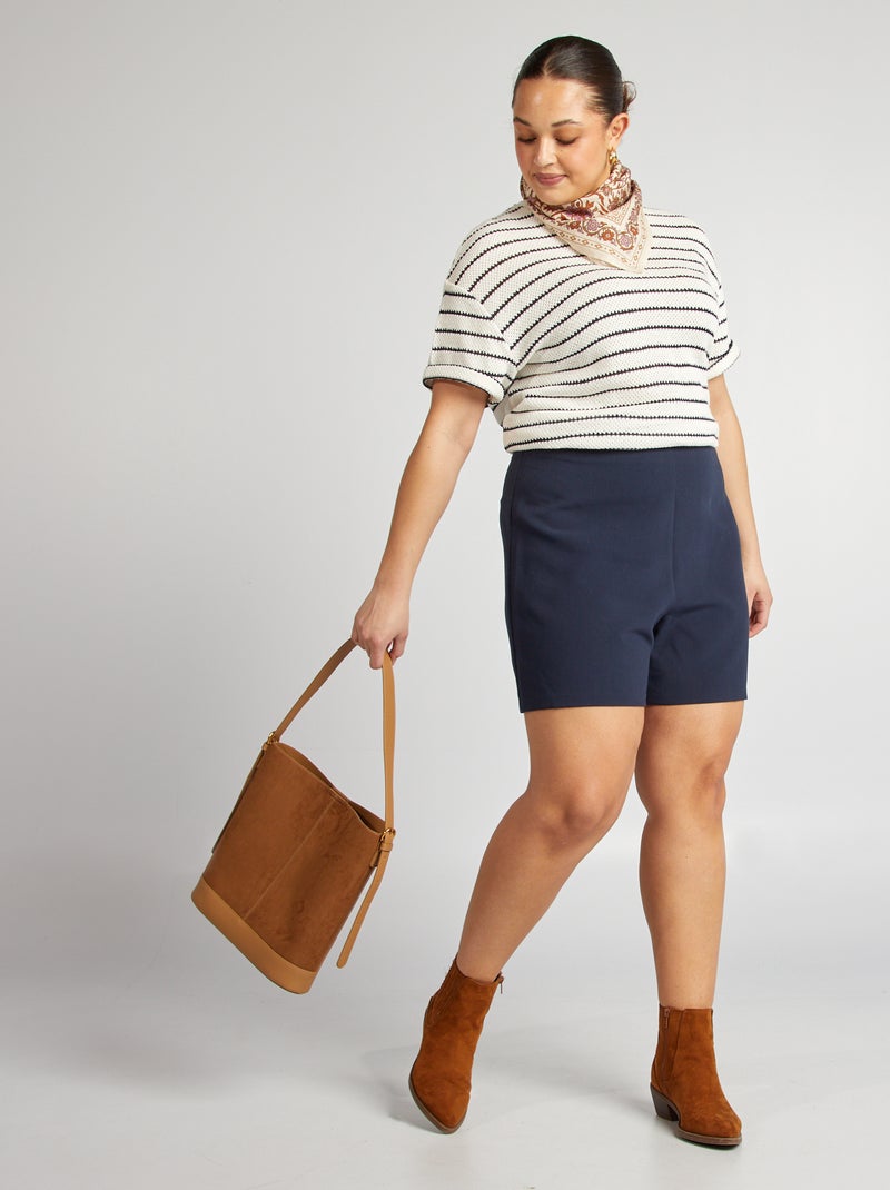 Short taille haute BLEU - Kiabi