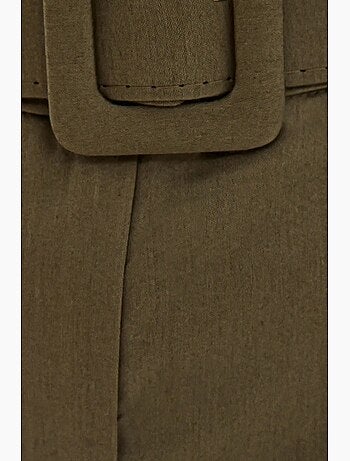 Short taille haute en coton avec poche et ceinture hiccup