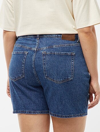 Short taille haute en jean 5 poches