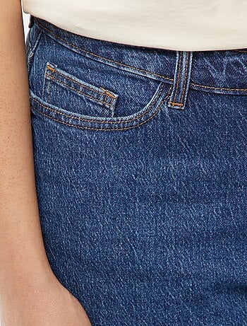 Short taille haute en jean 5 poches