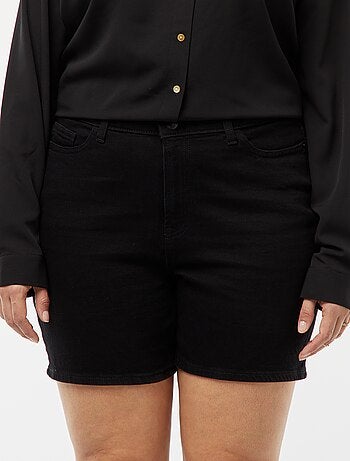 Short taille haute en jean 5 poches