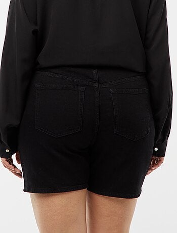 Short taille haute en jean 5 poches