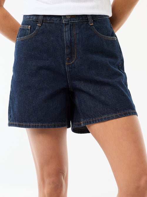 Short taille haute en jean - Kiabi