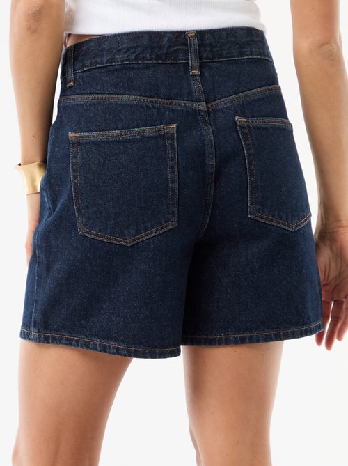 Short taille haute en jean - Kiabi