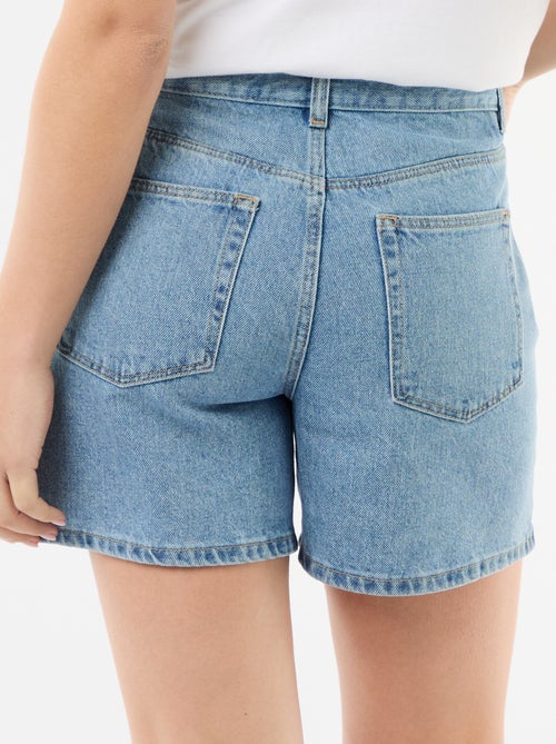 Short taille haute en jean - Kiabi