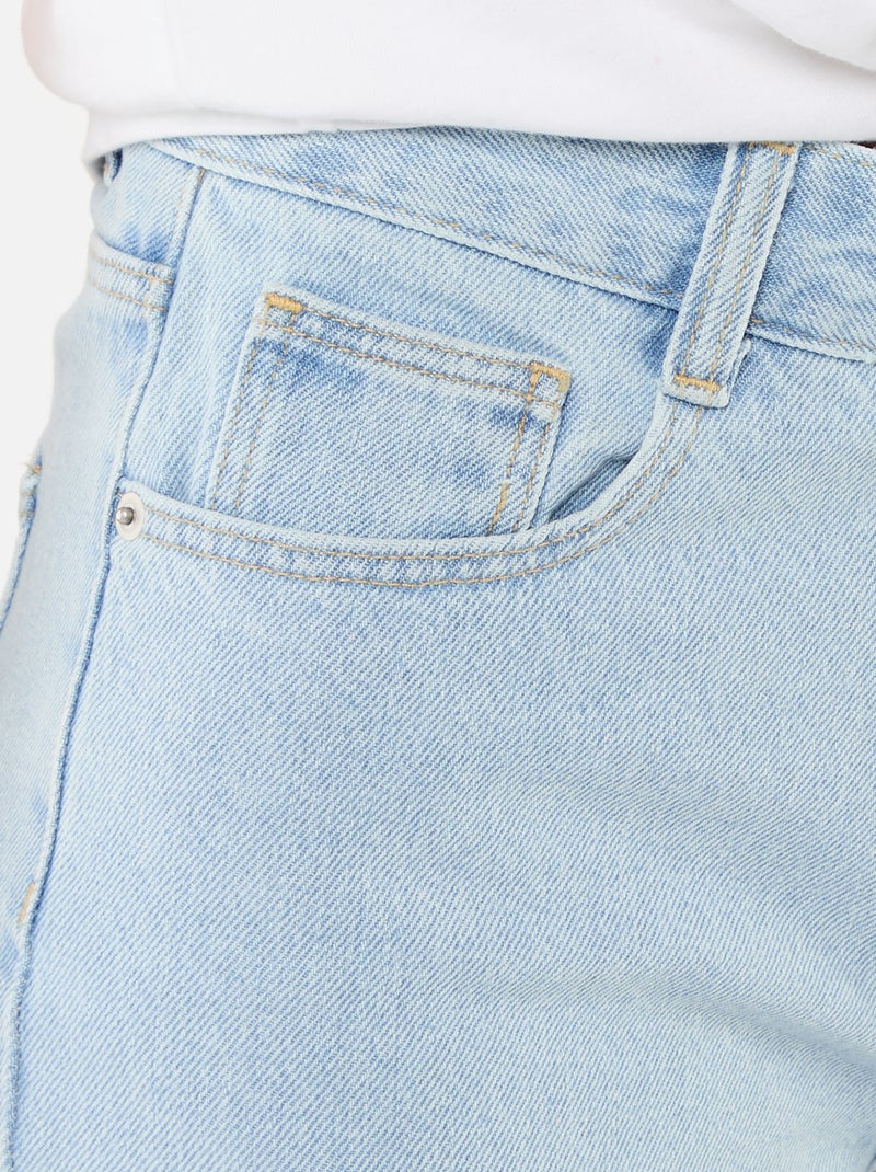 Short taille haute en jean Bleu - Kiabi