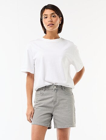 Short taille haute en jean