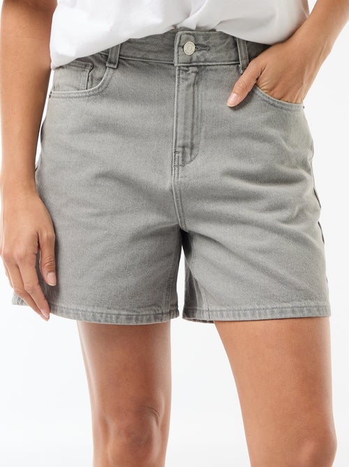 Short taille haute en jean - Kiabi