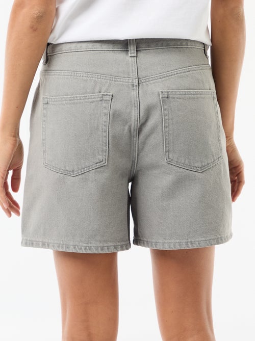 Short taille haute en jean - Kiabi