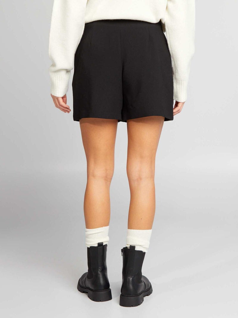 Short taille haute smart noir - Kiabi