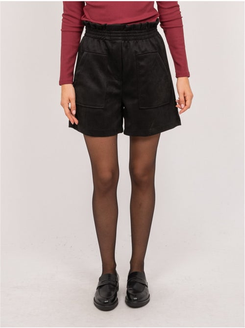 Short taille haute suédine ceinture élastiquée xiche - Kiabi Short taille haute suédine ceinture élastiquée xiche - Kiabi