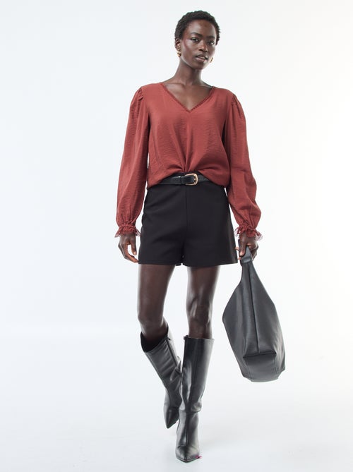 Short taille haute uni - Kiabi