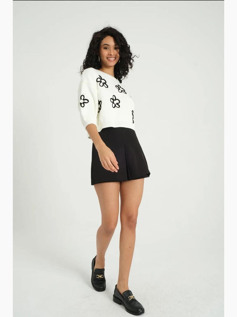 Short taille mi-haute hiccup Noir - Kiabi