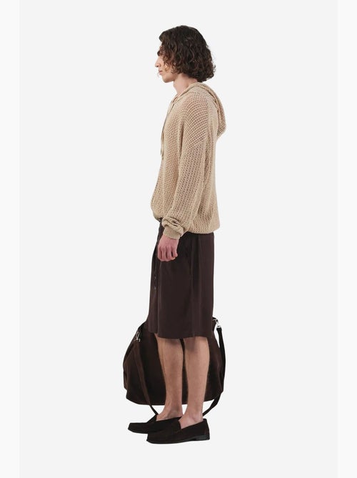 Short taille mi-haute, jambes larges et ceinture en tencel giesto - Kiabi
