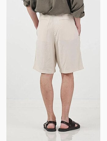 Short tailleur à jambes larges et taille haute en tencel giesto