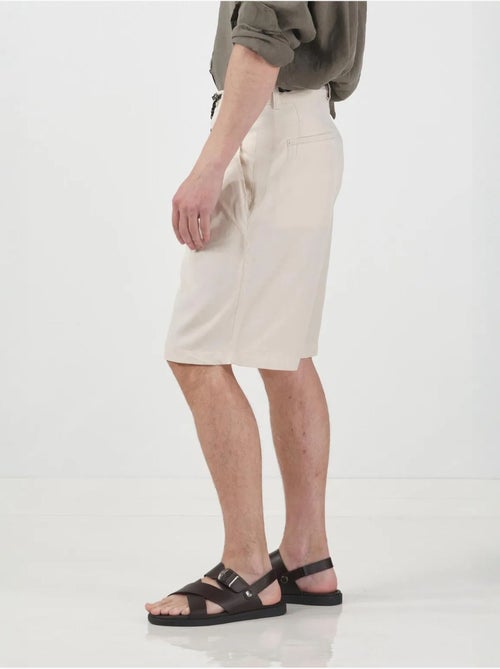 Short tailleur à jambes larges et taille haute en tencel giesto - Kiabi