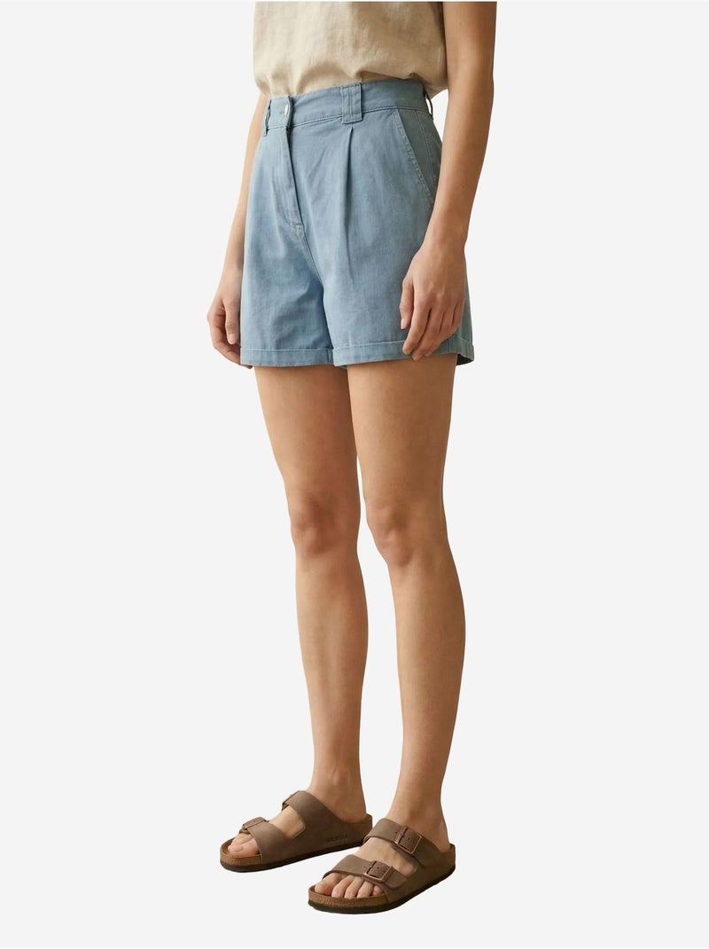 Short tailleur à jambes larges my fashion Bleu clair - Kiabi