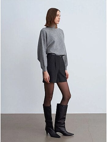 Short tailleur à taille haute et ceinture dilvin