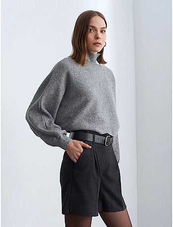 Short tailleur à taille haute et ceinture dilvin