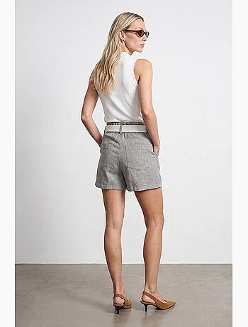 Short tailleur à taille haute et jambe large dilvin