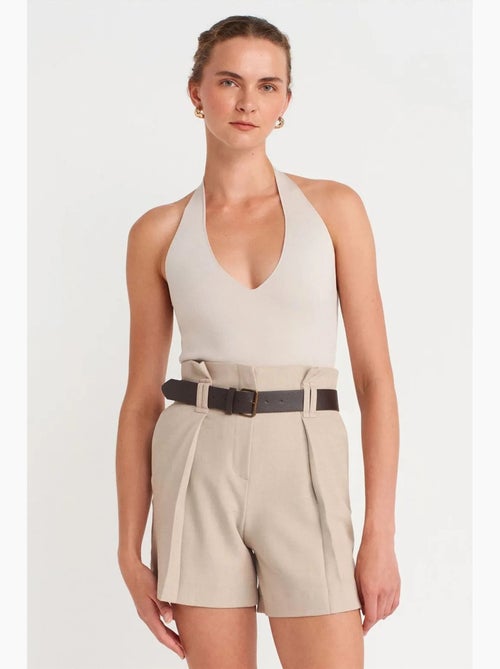 Short tailleur en crêpe avec ceinture dilvin - Kiabi Short tailleur en crêpe avec ceinture dilvin - Kiabi