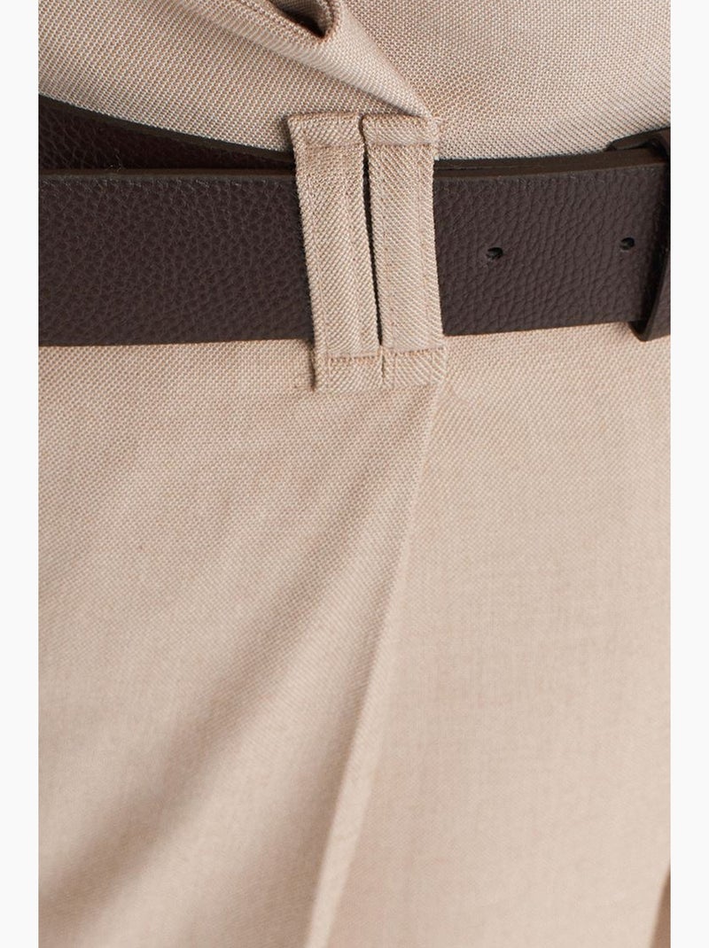 Short tailleur en crêpe avec ceinture dilvin Beige argile - Kiabi
