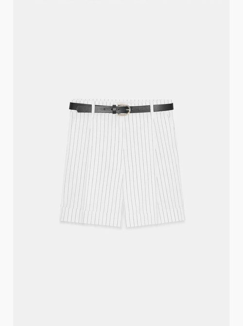 Short tailleur rayé en crêpe, taille haute dilvin - Kiabi Short tailleur rayé en crêpe, taille haute dilvin - Kiabi
